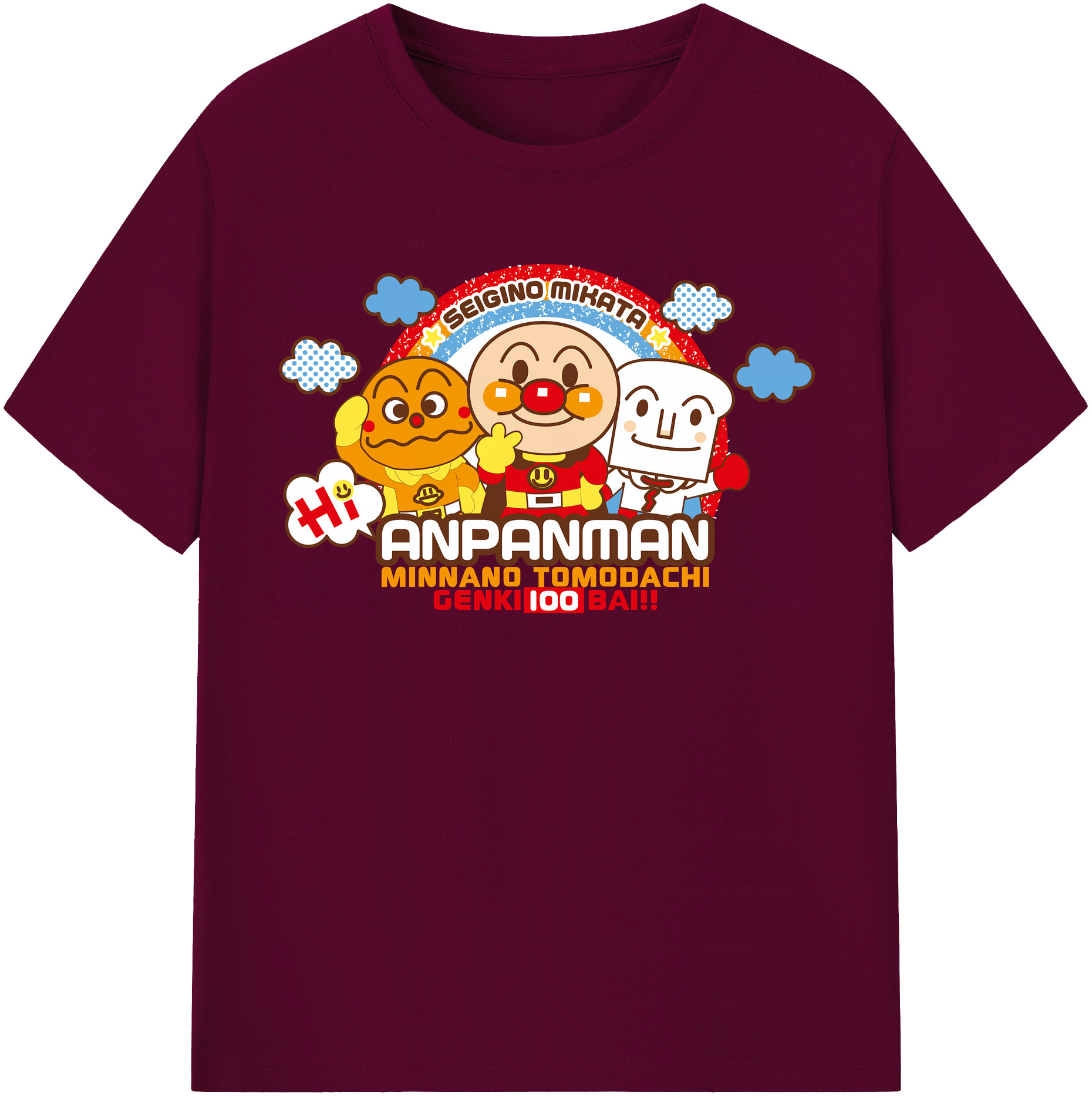 （画像用） アンパンマン Anpanman レディースカジュアルプリントTシャツ（綿100％）